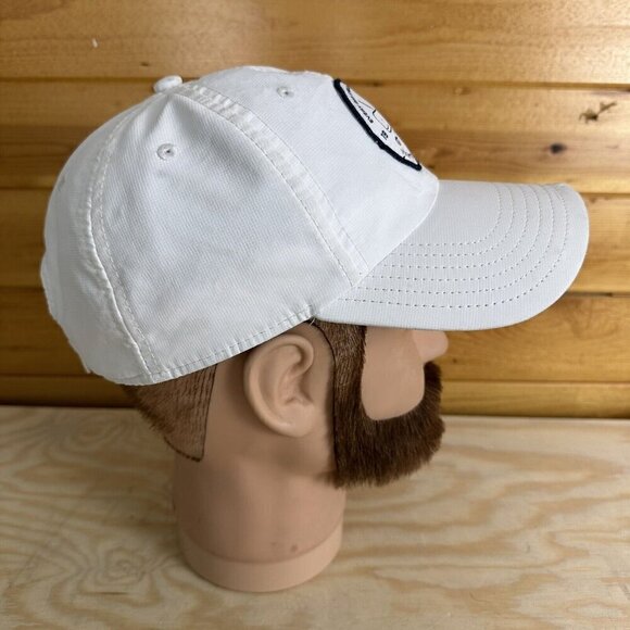 Vineyard Vines Hat Cap Mens Adjustable Back White Spellout Whale Logo Dad - Picture 3 of 6